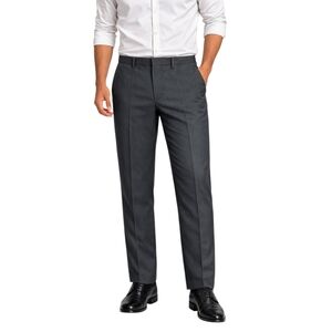 Axist Men's Gray Micro-pattern Trousers Pants 34x30 Flat Front Professional
